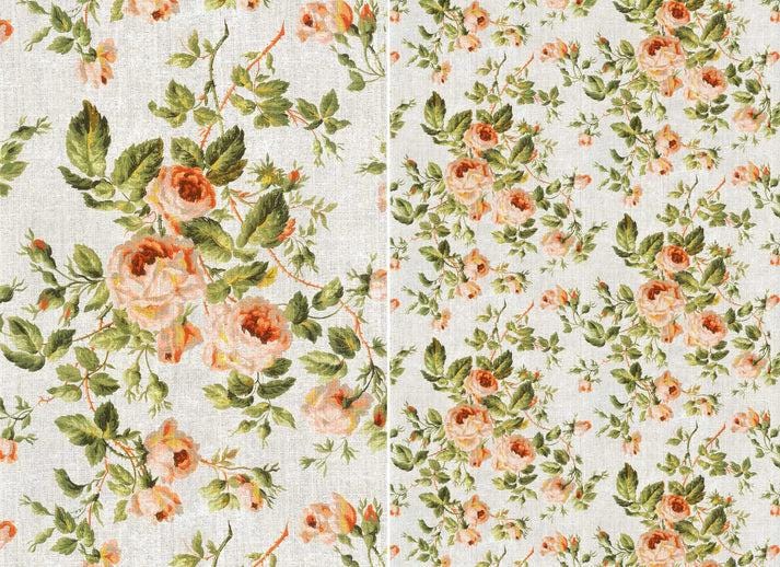 Burlap Roses Roycycled Decoupage Paper