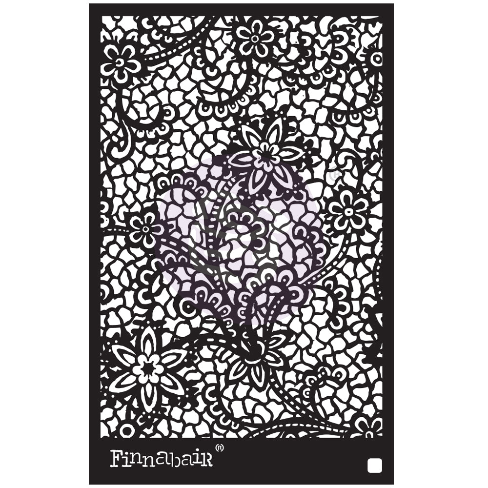 Floral Net - 6x9 Stencil