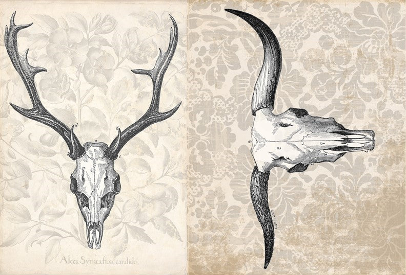 Antler Project Block - Roycycled Decoupage Paper