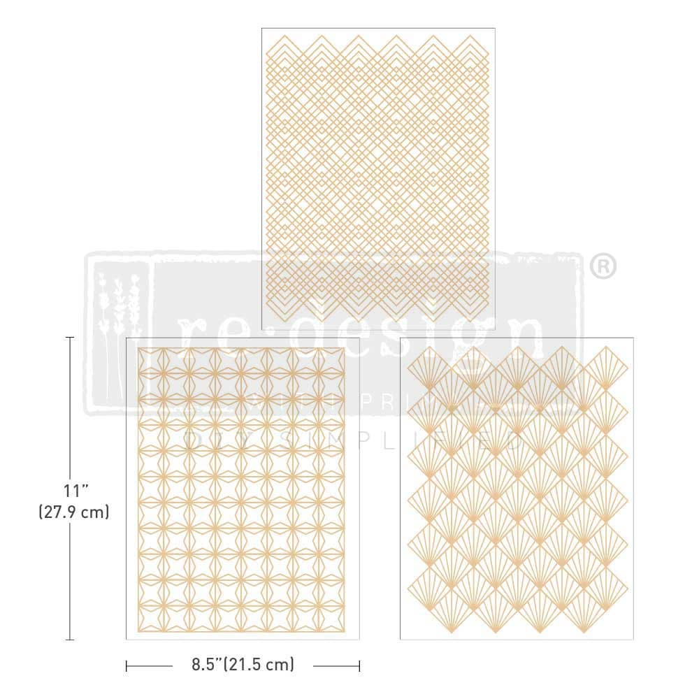 Golden Art Deco - Redesign Middy Transfer 8.5x11