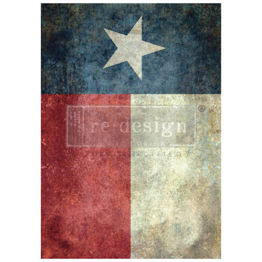 A1 Decoupage Fiber - Texas Flag