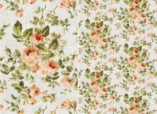 Burlap Roses Roycycled Decoupage Paper