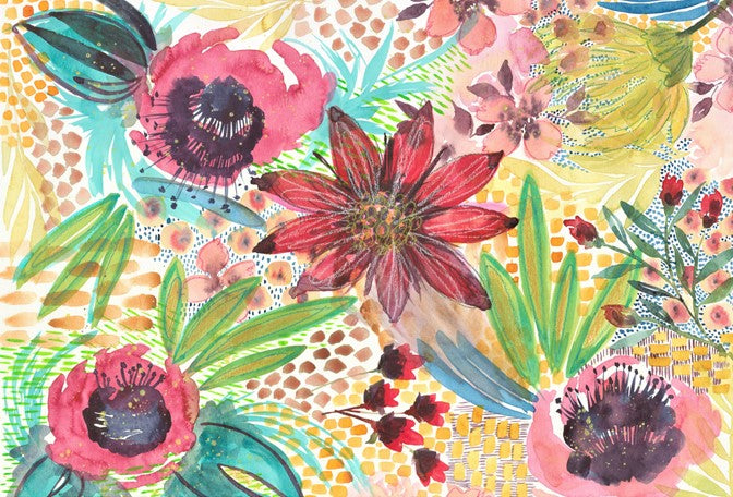 Unique Floral - Roycycled Decoupage Paper