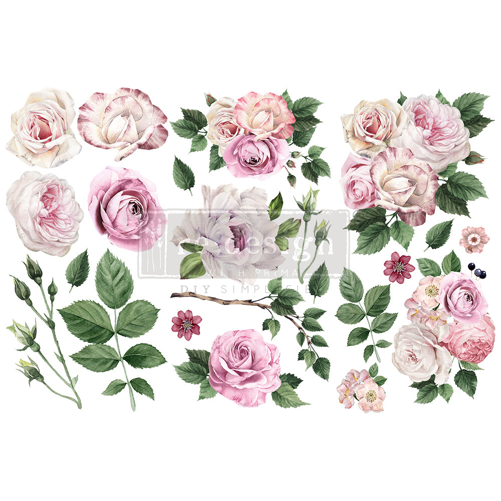 Delicate Roses - Redesign Decor Transfers
