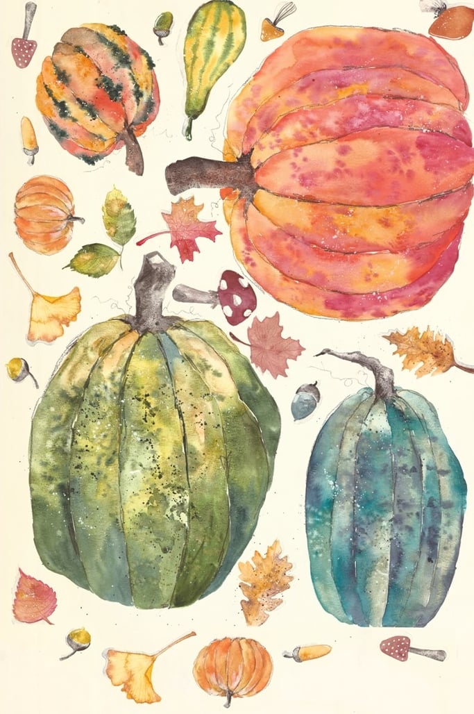 Fall Pumpkins - Roycycled Decoupage Paper