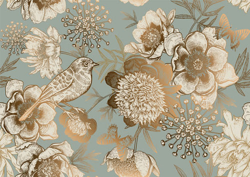 Bird Foil - Mint by Michelle