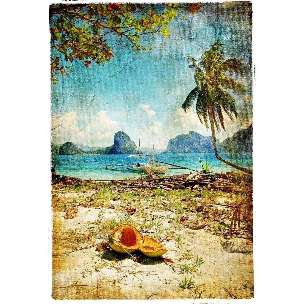 Tropical Beach - Mint by Michelle