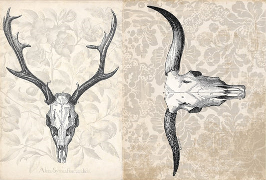 Antler Project Block - Roycycled Decoupage Paper