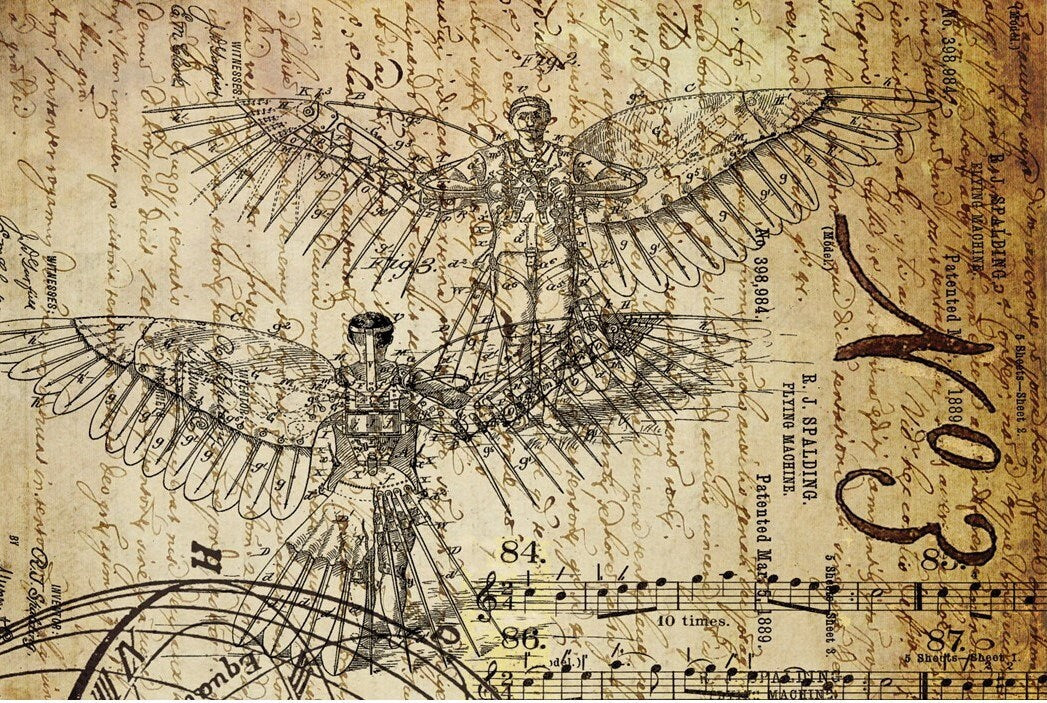 Dreams of Flight 1 - Roycycled Decoupage Paper