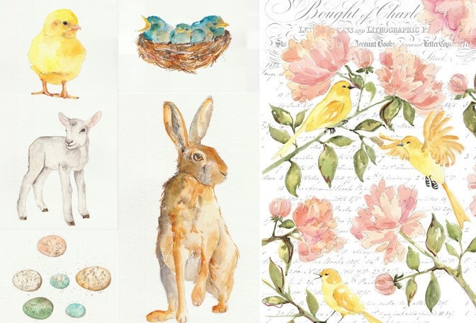 Spring Project Blocks - Roycycled Decoupage Paper