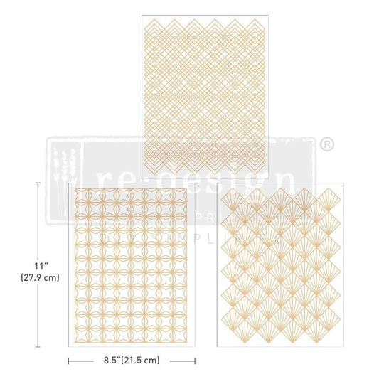 Golden Art Deco - Redesign Middy Transfer 8.5x11