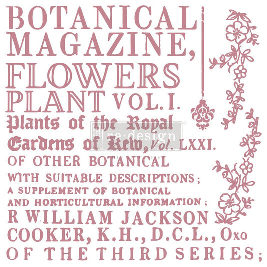 Botanical Encyclopedia - Redesign Decor Stamp 12x12
