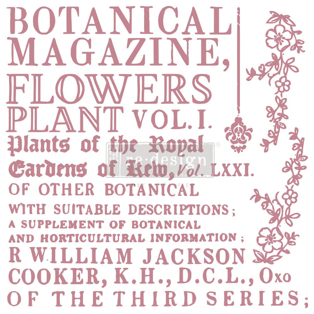 Botanical Encyclopedia - Redesign Decor Stamp 12x12