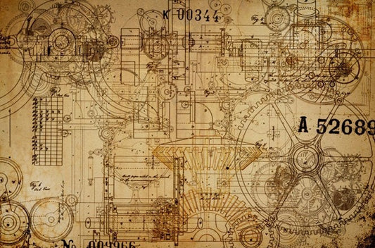 Mechanics - Roycycled Decoupage Paper